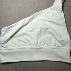 Lululemon White Asymmetrical Bra